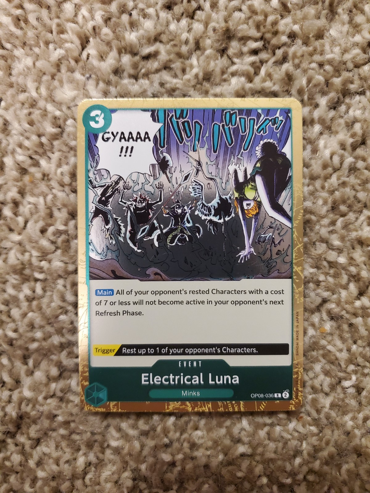 Electrical Luna OP08-036 Rare Two Legends One Piece Foil Near Mint English
