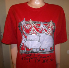 I WANT A HIPPOPOTAMUS FOR CHRISTMAS T SHIRT XL NEW UGLY