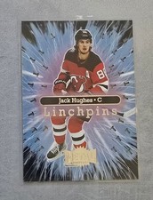 Jack Hughes 2022-23 Skybox Metal Universe Linchpins Short Print SSP NJ Devils