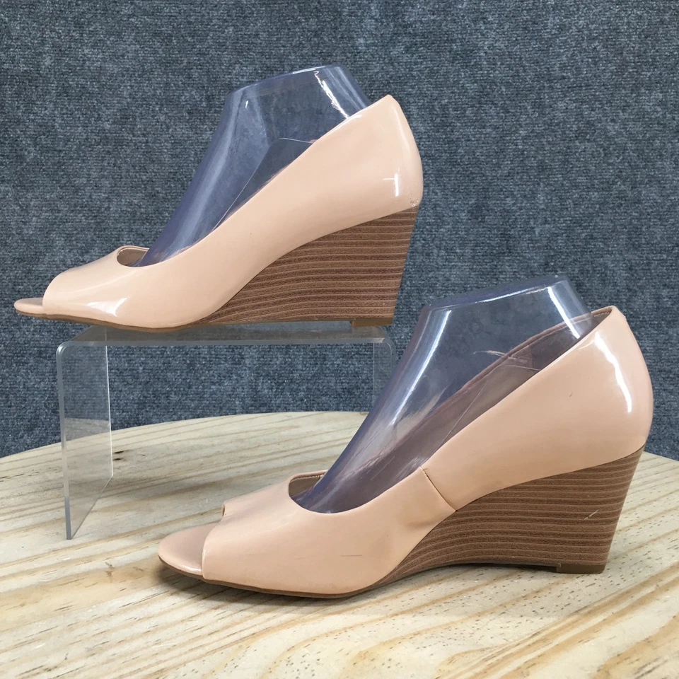 Jessica Simpson Tacones Mujer 8.5 Pump Bronceado Sin Cordones Punta abierta Informal Cómodo Cuña Foto 2 de 4