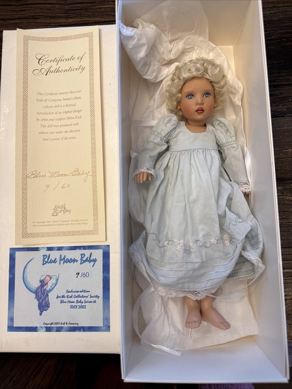 Helen Kish BLUE MOON BABY 10in LE 60, 2002, Boneka Dress