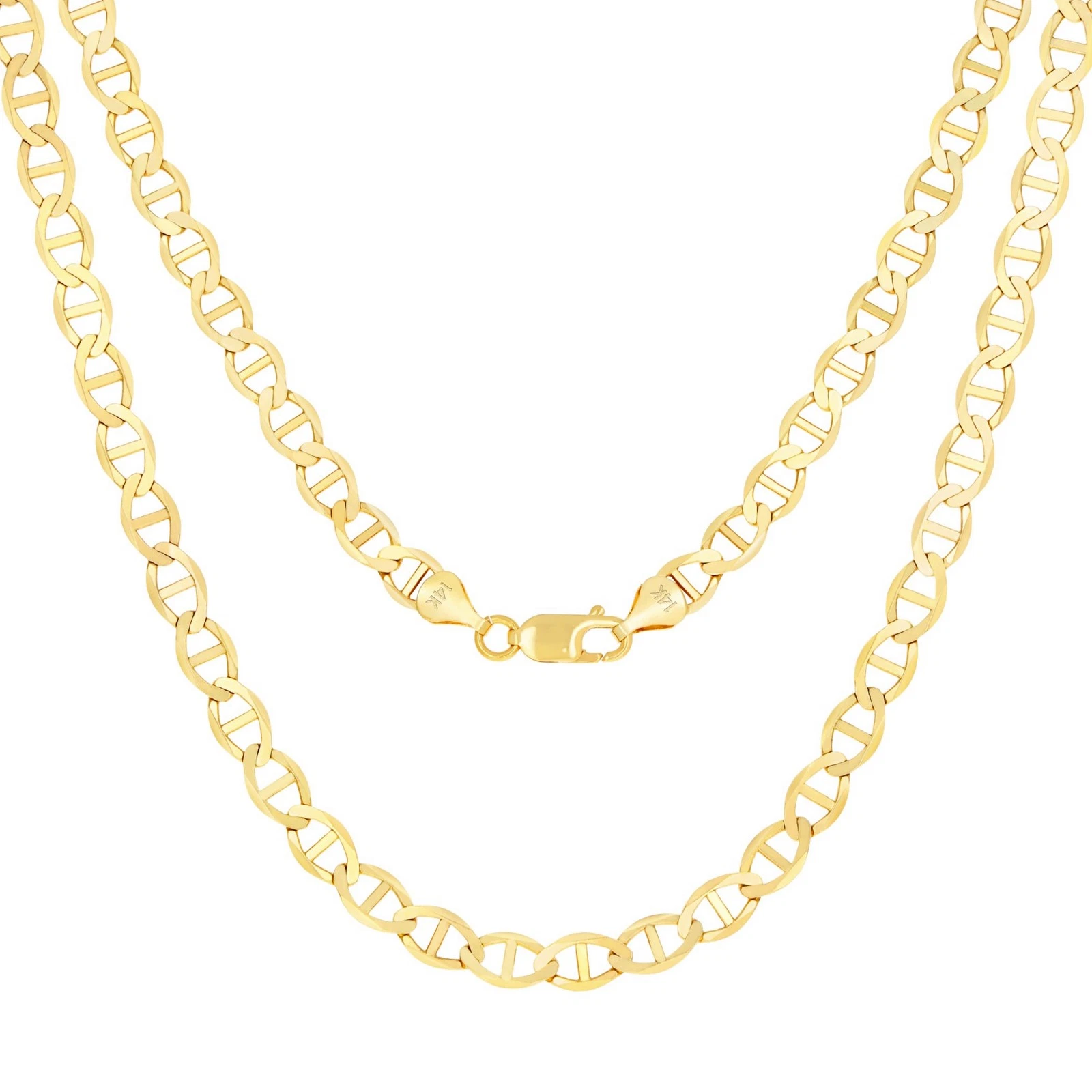 GUCCI Collana con ciondolo catena uomo oro giallo 14 kt massiccio 5 mm ancora marinaio 22"