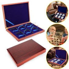 Solid Wood Coin Slab Storage Display Box Case for 6 Slots PCGS NGC Holders Slabs