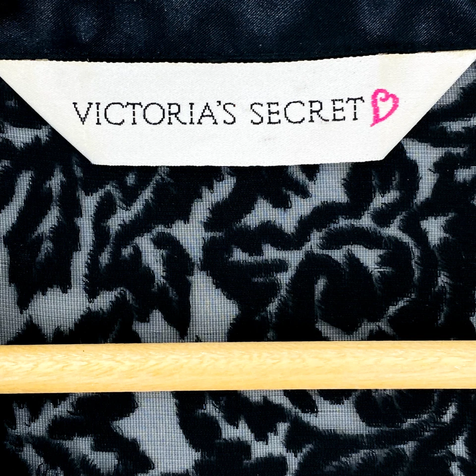 Victoria's Secret женщин халат один размер черный кружевной цветочный кимоно винтажный - Изображение 4 из 4
