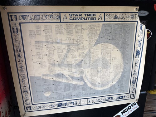 AMT Star Trek USS Enterprise Computer Poster Super Rare Look!!