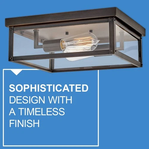 Beckham 12" Wide Oil-Rubbed Bronze Outdoor Ceiling Light - Picture 10 of 10