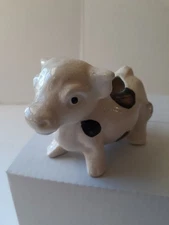 Vintage Brown & White Holstein Cow Toothpick Holder  -Mini Planter - Japan