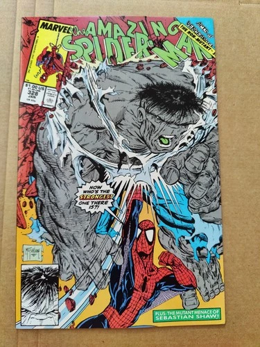 The Amazing Spider-Man #328 (Marvel Comics January 1990) Direct Hulk VF/NM (2)