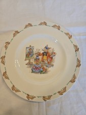 Royal Doulton Bunnykins 8" Vintage Pair Of Plates Fine Bone China England