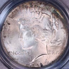 1924 Peace Dollar PCGS MS65 Toned, FREE SHIPPING