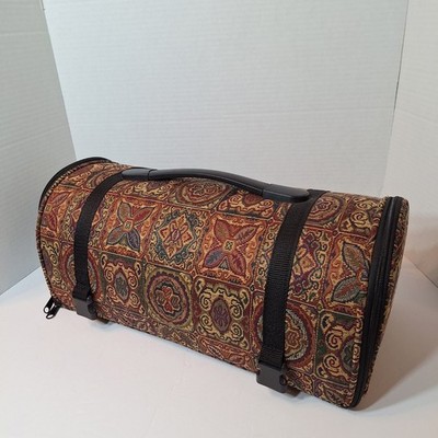 Stitch & Go Tapestry Cylindrical Duffle Travel Weekender Or Craft Bag 18x10x8 In