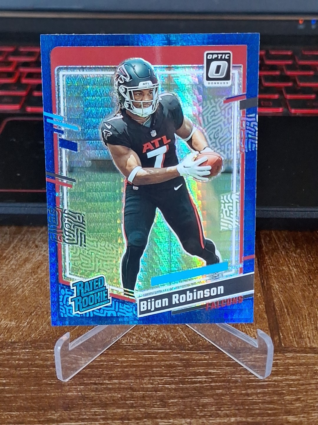 BIJAN ROBINSON #206 Blue Hyper Rated Rookie  2023 DONRUSS OPTIC Football