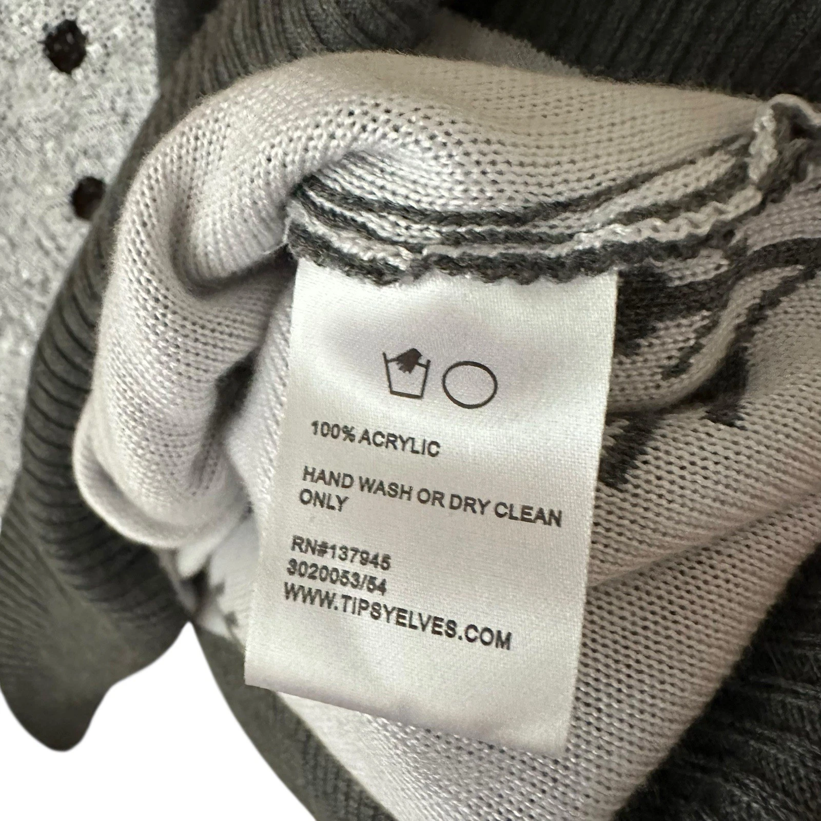 Tipsy Elves Sequined Snowman Christmas Sweater Womens L Gray Snowflakes Pullover