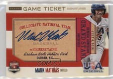 2014 USA Baseball Box Set Collegiate National Team 5/30 Mark Mathias Auto 9cf