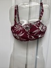 Miraclesuit Beautiful Burgundy & White With Gold Swim Bra Size 34D — photo 2