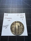 USA Standing Liberty Quarter Silver 1928 P Toned