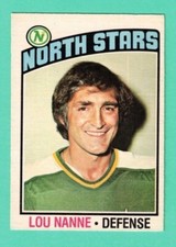 (1) LOU NANNE  1976-77 O-PEE-CHEE # 173 NORTH STARS EX-MT CARD (H7903)