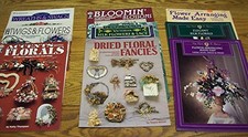 VTG Dried Flower and Silk Arrangement Booklets Lot of 10 Floral Swags  More