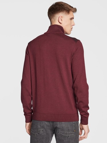 NWT BOSS Hugo Boss Virgin Wool Mockneck (High-Neck) Quarter Zip Sweater - Picture 8 of 14