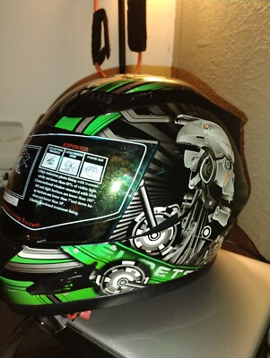 1STORM MOTORCYCLE BIKE FULL FACE HELMET DJ11CLS MECHANIC