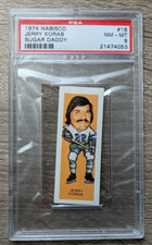 1974 PSA 8 JERRY KORAB nabisco SUGAR DADDY MINI BUFFALO Sabres LA KINGS CANUCKS