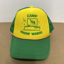 Camp Know Where Trucker Hat Cap Snapback Mesh Foam Stranger Things TV Show Rope