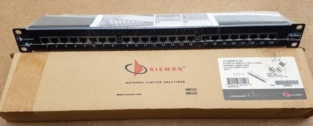 HD5-S-24 Siemon SCTP Cat5e 24-Port Patch Panel 