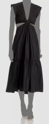 alc black alexandria dress Alessia Textured Satin and Lace Maxi Dress main image 0