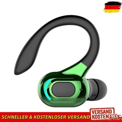 Waterproof Hanging Headphones Bluetooth-compatible Wireless Headset (Green)