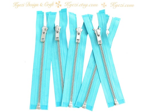 5 - 10 pcs Silver Separating Jacket Zipper, Gauge 5 Zippers - 3", 4", 5", 6" - Picture 13 of 26