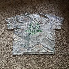 Real Tree   tee XL camo hunting shirt vintage    