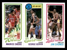 1980 Topps Basketball #37 Cheeks Gervin Chones NM