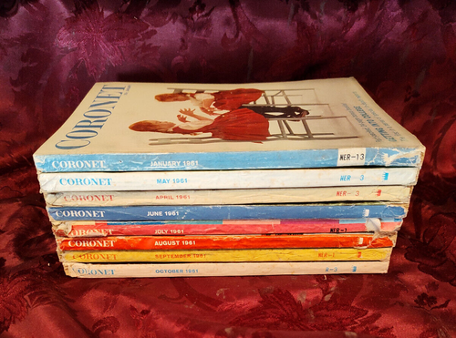 Coronet magazine Reading Copy Lot issues 1961