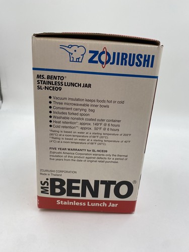 Zojirushi SL-NCE09 Ms. Bento Stainless-Steel Vacuum Lunch Jar with Carry Bag - Picture 7 of 8