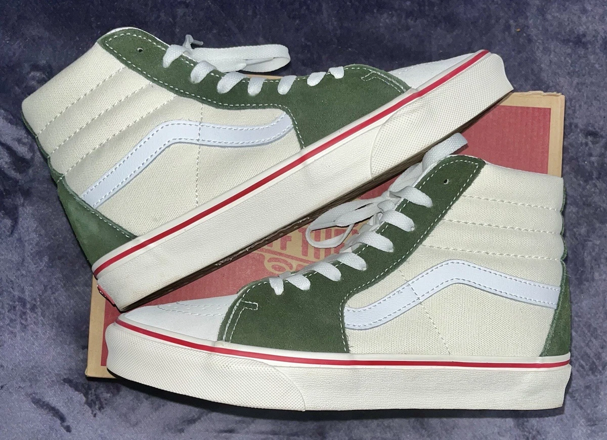 Vans Sk8-Hi Mens Size‎ 8 Retro High-Top Skate Sneaker Marshmallow Green Leather Vans SK8-Hi  main image 3