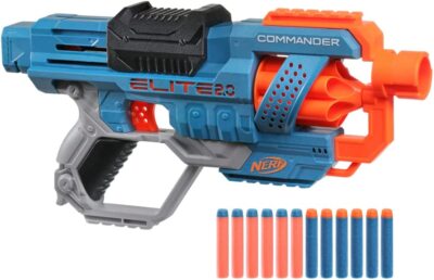 Nerf Elite E9485 2.0 Commander RD-6 Blaster 12 Darts Rotationstrommel Spielzeug
