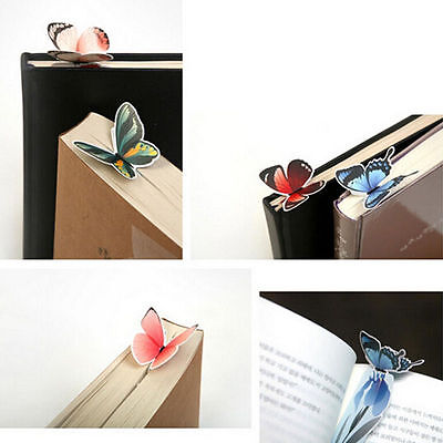 Buy 4pc Cute Butterfly On Flower Exquisite Paper Bookmarks Book Markers Readers Gift