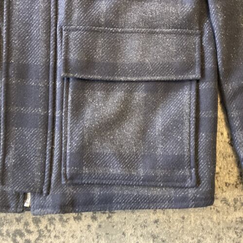 Bonobos Herren M Bomberjacke Wollmischung blau kariert Emmetex feiner italienischer Stoff - Bild 3 von 24