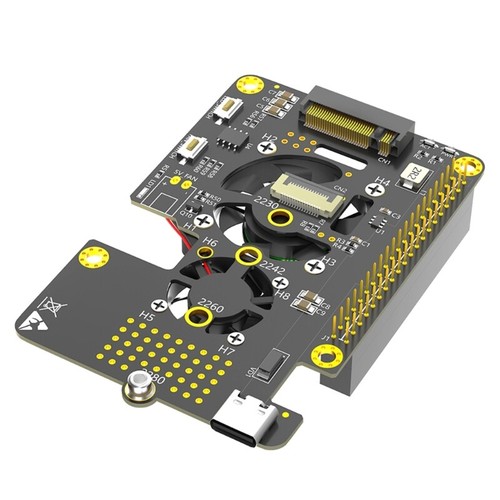 3 in 1 Combo M.2 NVMe SSDs to PCIe Adapters with Coolers Fan for 5 - Afbeelding 3 van 8