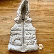 Zella Girls Silver Puffer Vest With Hood Size 10/12
