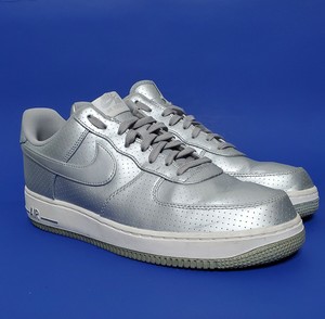 Nike Men's Air Force 1 Low '07 LV8 Silver/Metallic Sneakers (718152-013) Sz 12 | eBay