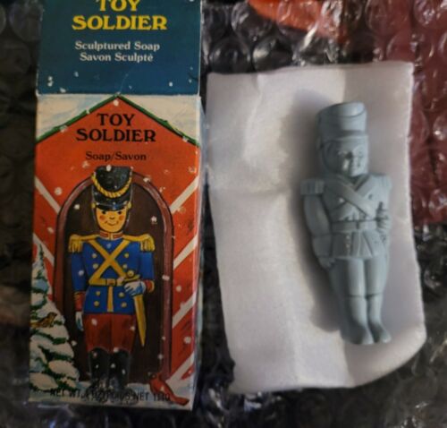 NOS Vintage Christmas Boxed Toy Soldier Sculptured Soap 4 Oz. DuCair Products  - Picture 1 of 10