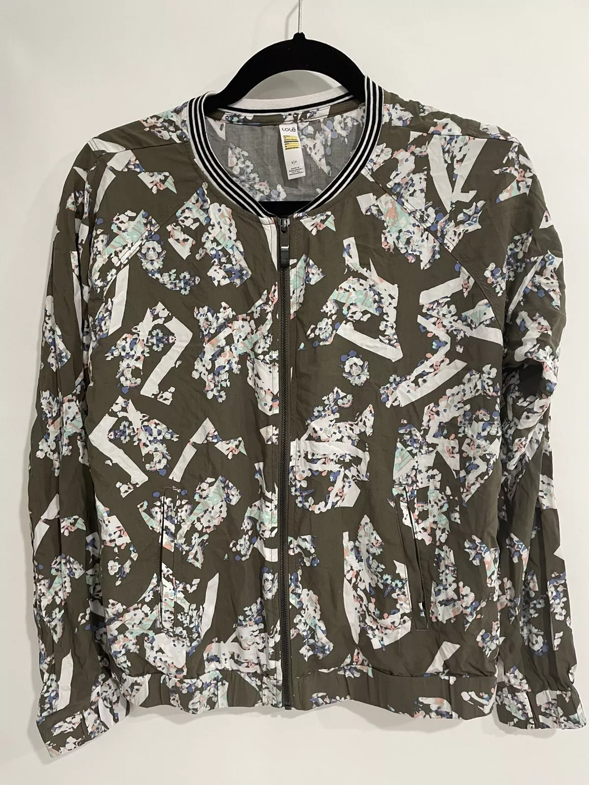 lole multicolor 100% rayon jacket