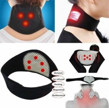 Magnetic Neck Heat Therapy Self Heating Headache Belt Wrap Neck Brace Massager