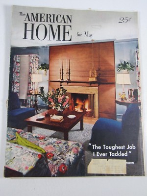 The American Home Magazine- May 1954-MCM design decor furniture houses 