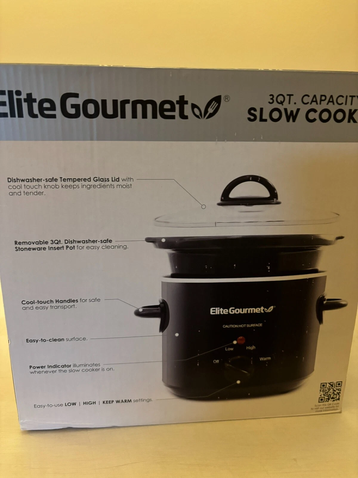 Elite Gourmet 3 quart Slow Cooker