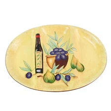 Vintage 2003 Housewares International Antipasto Ceramic Divided Snack Tray 17"