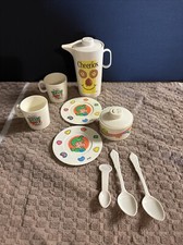 Trix Lucky Charms Cheerios Plates Bowls Pitcher Cups Dishes Pretend Play Retro