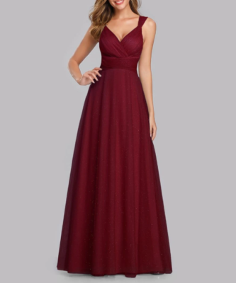 burgundy bridesmaids dresses uk Leely Women Burgundy Bridesmaid Dress with Puff Sleeves Sweetheart  Ankle-Length Wedding Party Dress  leelyuk