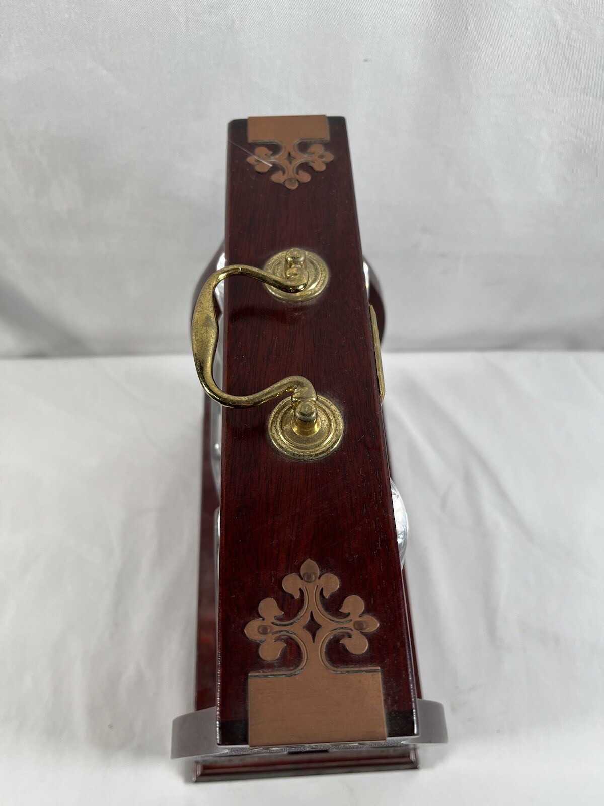 Vintage English 2 Crystal Bottle Oak Tantalus Decanter Set NO KEY READ eBay